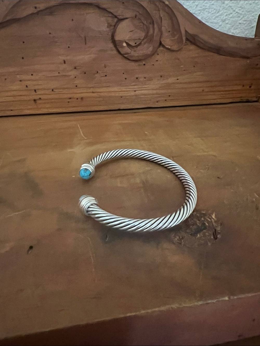 David Yurman turquoise cuff 4mm - Picture 2 of 6